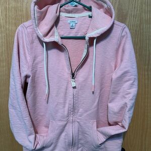 L.L. Bean Women's Light Pink Zip-Up Hoodie
